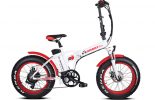 אופניים חשמליים Bigfoot בצבע לבן אדום 2
