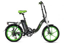 אופניים חשמליים nexus-mag בצבע שחור-ירוק מבית עולם הגלגלים