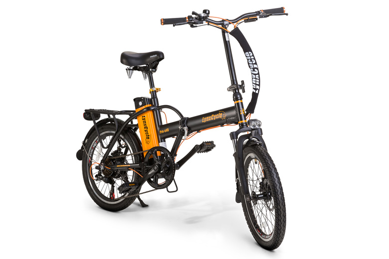 אופניים חשמליים lynxcycle בצבע שחור כתום