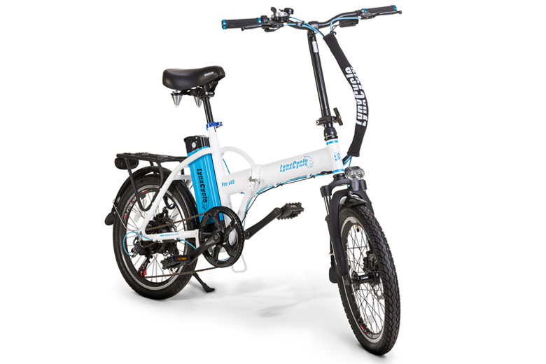 אופניים חשמליים lynxcycle בצבע לבן תכלת