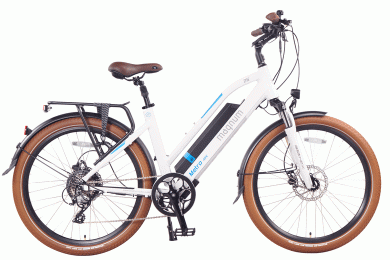 אופניים חשמליים מטרו בצבע לבן