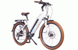 אופניים חשמליים מטרו בצבע לבן מהצד 2
